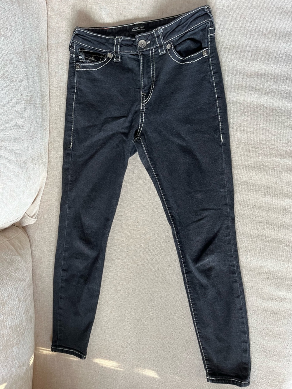 True Religion Jennie Curvey Mid Rise Super Skinny Women's Jeans 28/ 26.5 inseam